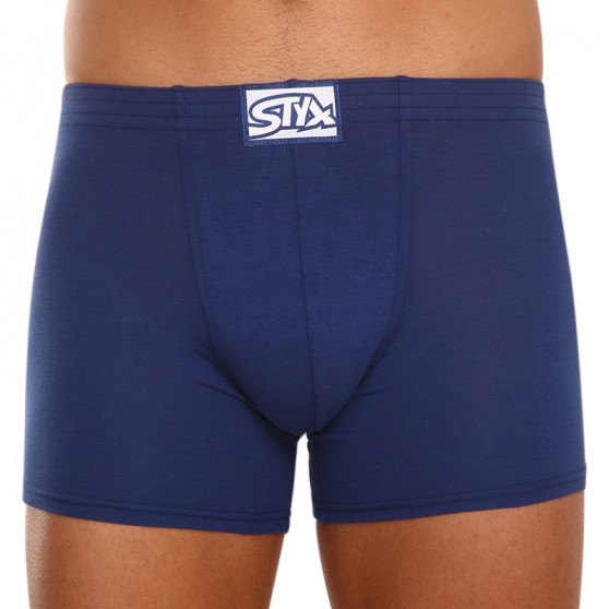 3PACK herenboxershort Styx lang klassiek elastisch blauw (F9676869)