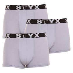 3PACK herenboxershort Styx sport elastisch grijs (G10676767)