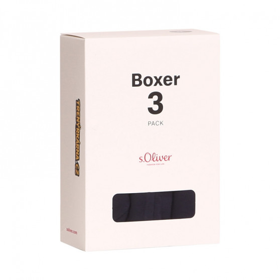 3PACK herenboxershort S.Oliver donkerblauw (JH-34B-31184142)