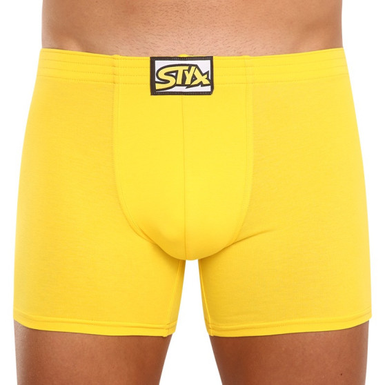 Herenboxershort Styx lang klassiek elastisch geel (F1068)