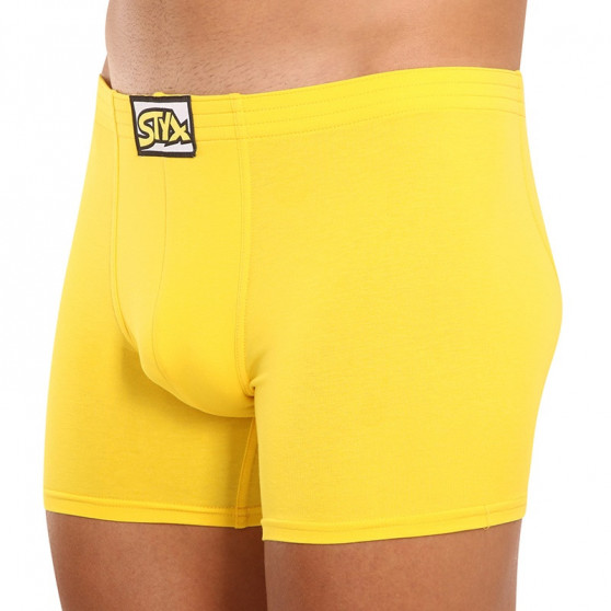 Herenboxershort Styx lang klassiek elastisch geel (F1068)