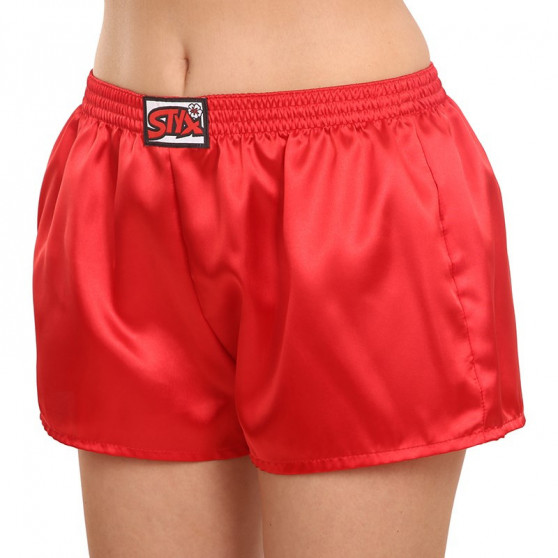 Damesboxershorts Styx klassiek elastisch satijn rood (L663)