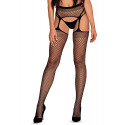 Dameskousen Obsessive zwart (S815 Garter stockings)