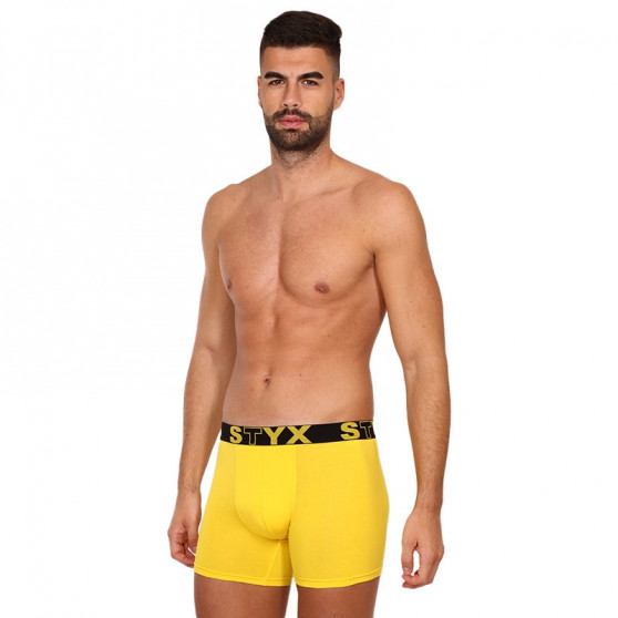 Herenboxershort Styx lang sportelastisch geel (U1068)