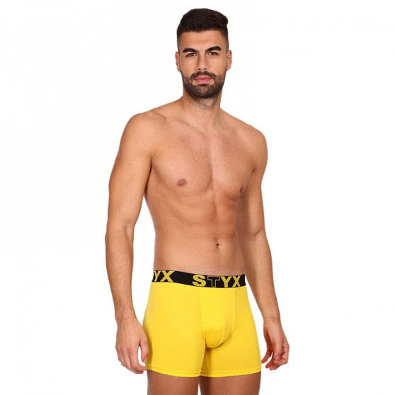 Herenboxershort Styx lang sportelastisch geel (U1068)