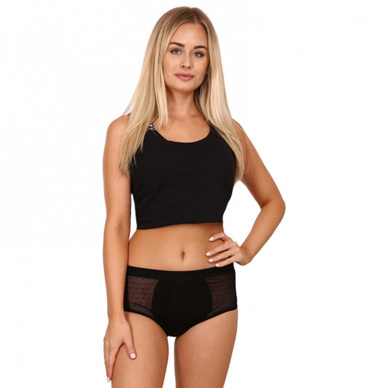 Bodylok Menstruatieslip Bamboe Hi-Waist Zwart Medium Menstruatie (BD22044)