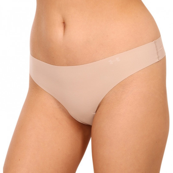 3PACK dames string Under Armour beige (1325615 249)