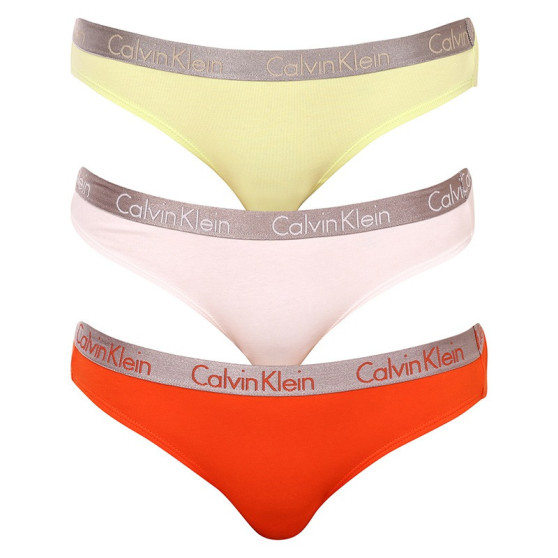 3PACK Dames slip Calvin Klein veelkleurig (QD3561E-6S2)