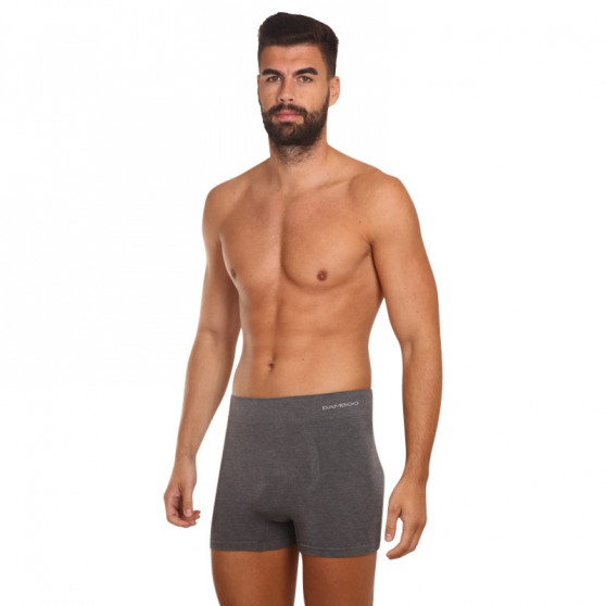 Herenboxershort Gino naadloos bamboe grijs (54005)