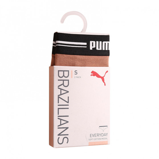 2PACK Braziliaanse Dames slip Puma bruin (603043001 010)