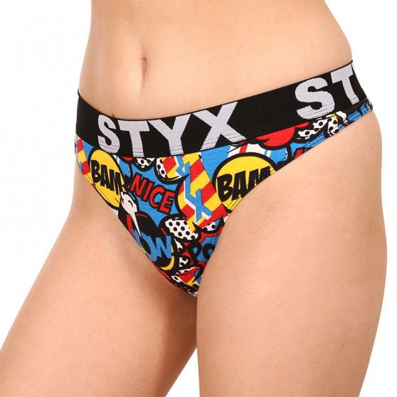 Dames string Styx kunst sport rubber poef (IT1153)