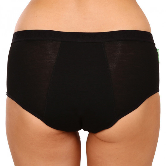 Bodylok Menstruatieslip Bamboe Hi-Waist Zwart Zware Menstruatie (BD2204)