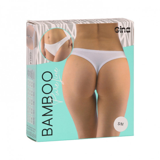 Dames string Gina bamboe wit (05014-MxB)