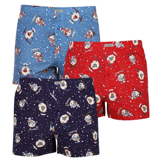 3PACK Herenboxershort Andrie veelkleurig (PS 5683)