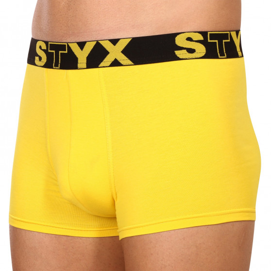 Herenboxershort Styx sportelastiek geel (G1068)