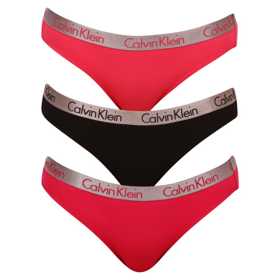 3PACK Dames slip Calvin Klein veelkleurig (QD3561E-6VS)