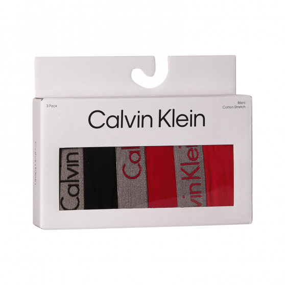 3PACK Dames slip Calvin Klein veelkleurig (QD3561E-6VS)