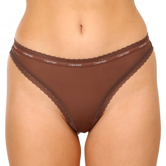 3PACK dames string Calvin Klein veelkleurig (QD3802E-65K)