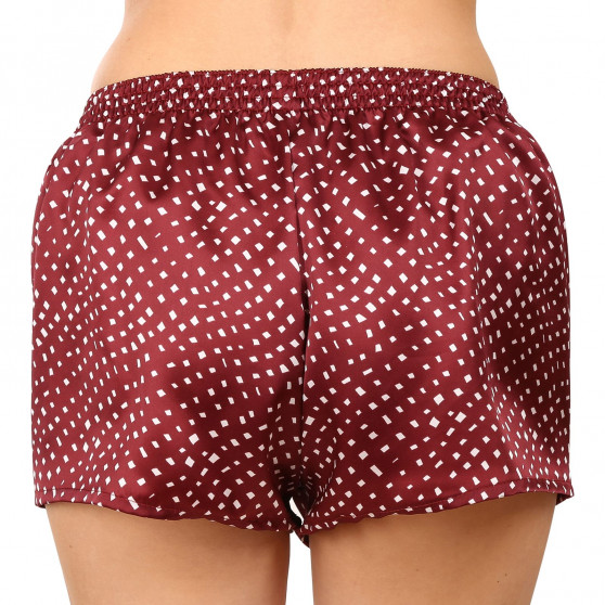 Damesboxershorts Styx klassiek elastisch satijn rood (L681)