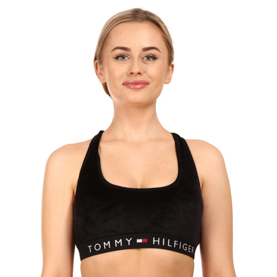 Damesbeha Tommy Hilfiger micro pluche zwart (UW0UW03979 BDS)