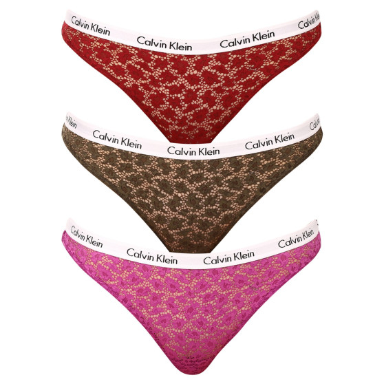 3PACK Dames Braziliaanse slip Calvin Klein veelkleurig (QD3925E-6VY)