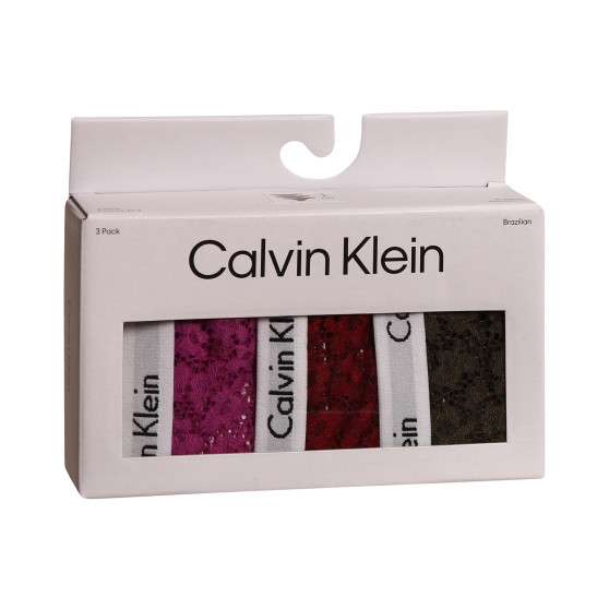 3PACK Dames Braziliaanse slip Calvin Klein veelkleurig (QD3925E-6VY)