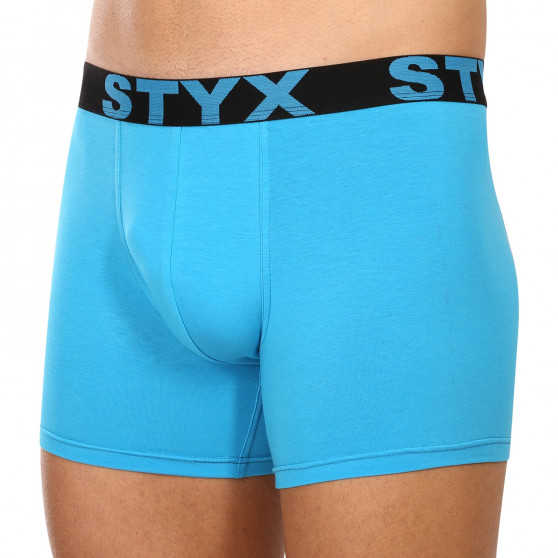 Herenboxershort Styx lang sportelastisch lichtblauw (U1169)