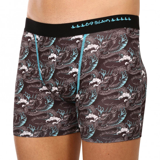 Herenboxershort 69SLAM fit moon dragon blauw (MBYMNB-PO)