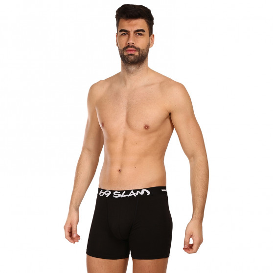 Herenboxershort 69SLAM fit bamboe effen (MBVPLN-BK)