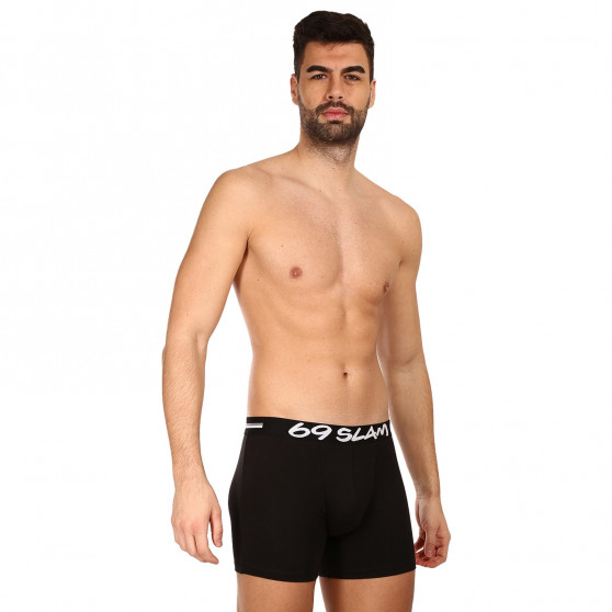 Herenboxershort 69SLAM fit bamboe effen (MBVPLN-BK)