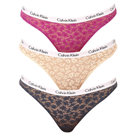 3PACK Dames slip Calvin Klein oversized multicolour (QD3975E-6Q2)