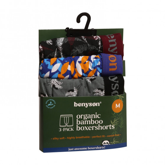 3PACK herenboxershort Benysøn bamboe multicolour (BENY-7010)