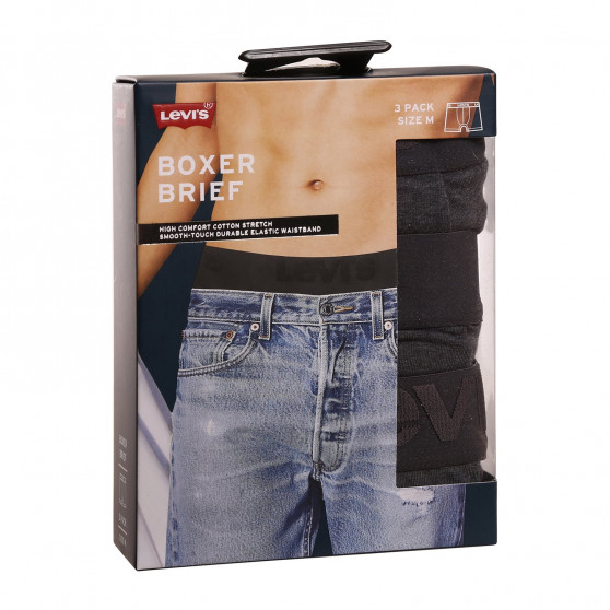 3PACK herenboxershort Levis grijs (905045001 007)