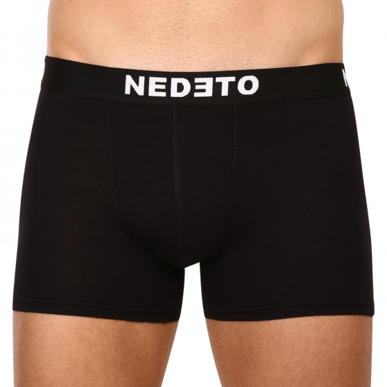 10PACK herenboxershort Nedeto zwart (10NDTB001-brand)