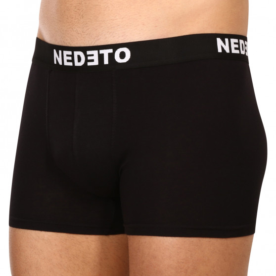 10PACK herenboxershort Nedeto zwart (10NDTB001-brand)