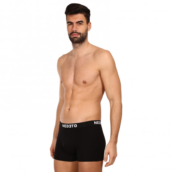 10PACK herenboxershort Nedeto zwart (10NDTB001-brand)