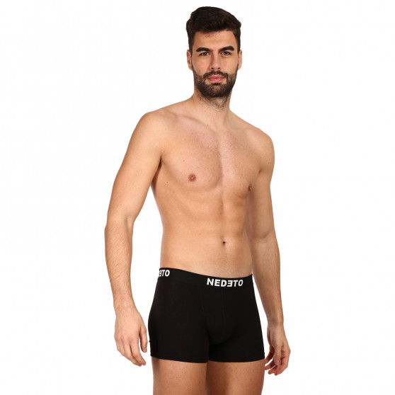 10PACK herenboxershort Nedeto zwart (10NDTB001-brand)