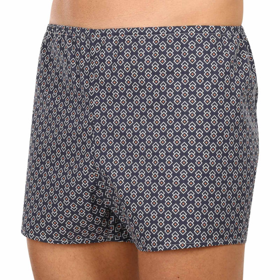 Klassieke Herenboxershort Foltýn donkerblauwe ruiten (K33)