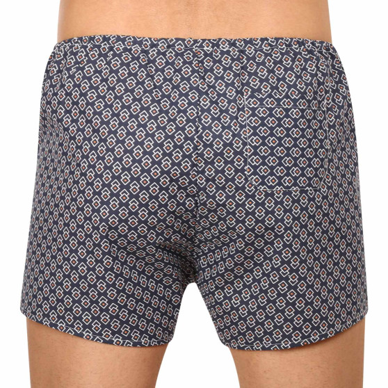 Klassieke Herenboxershort Foltýn donkerblauwe ruiten (K33)