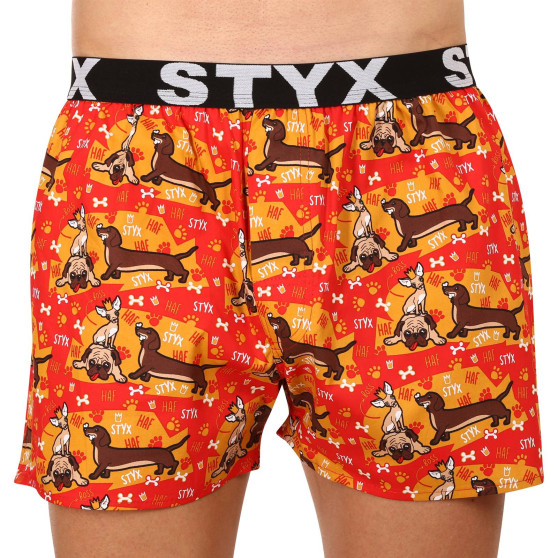 Herenboxershort Styx kunst sport rubberen honden (B1554)