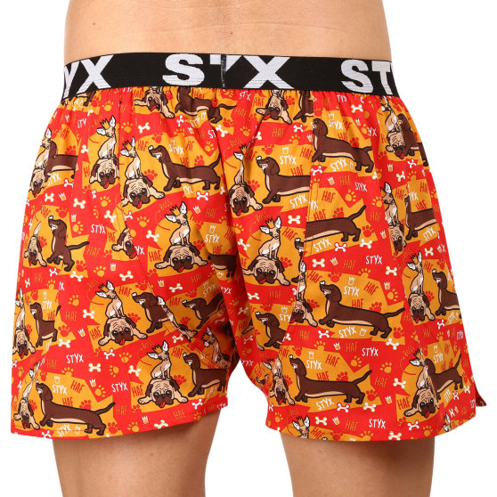 Herenboxershort Styx kunst sport rubberen honden (B1554)