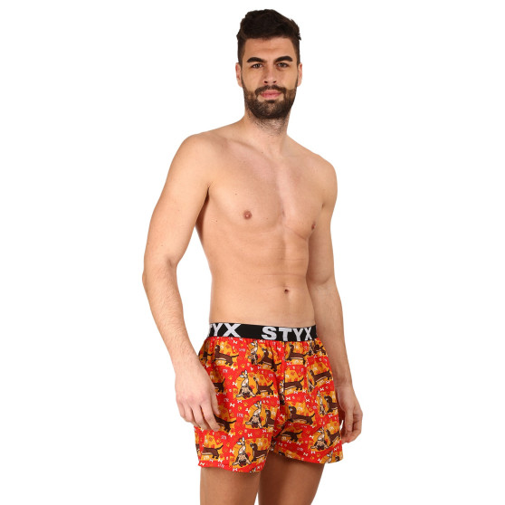 Herenboxershort Styx kunst sport rubberen honden (B1554)