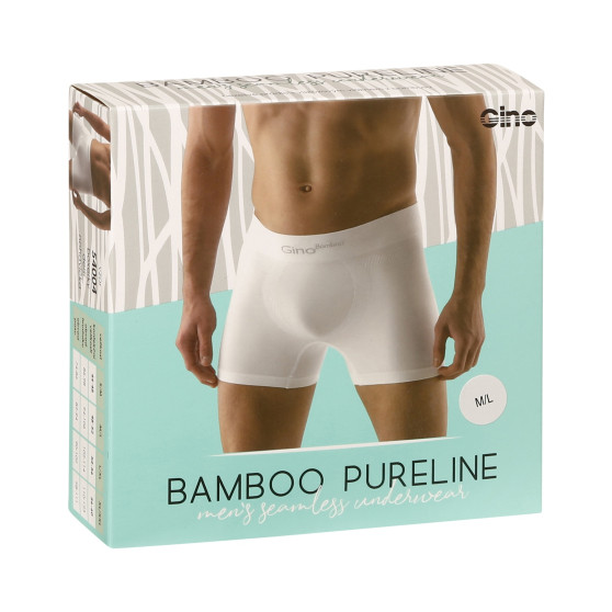 Herenboxershort Gino naadloos bamboe wit (54004)