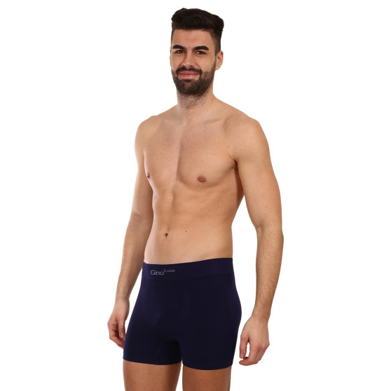 Herenboxershort Gino naadloos bamboe blauw (54004)