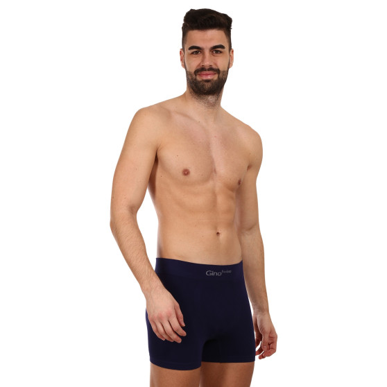 Herenboxershort Gino naadloos bamboe blauw (54004)