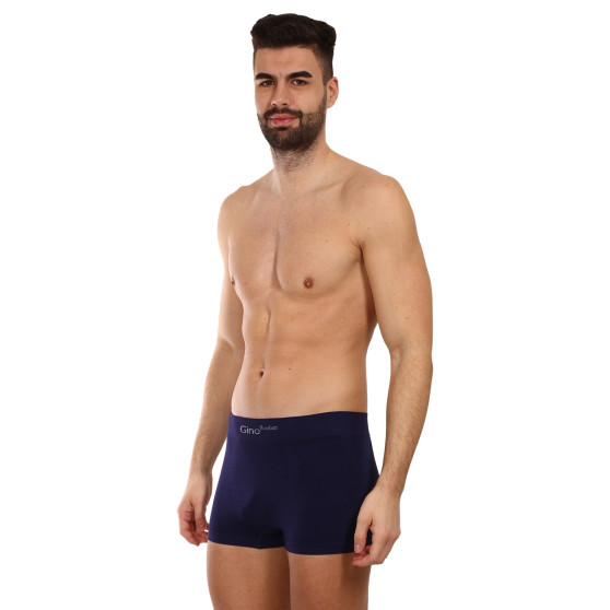 Herenboxershort Gino naadloos bamboe blauw (53004)