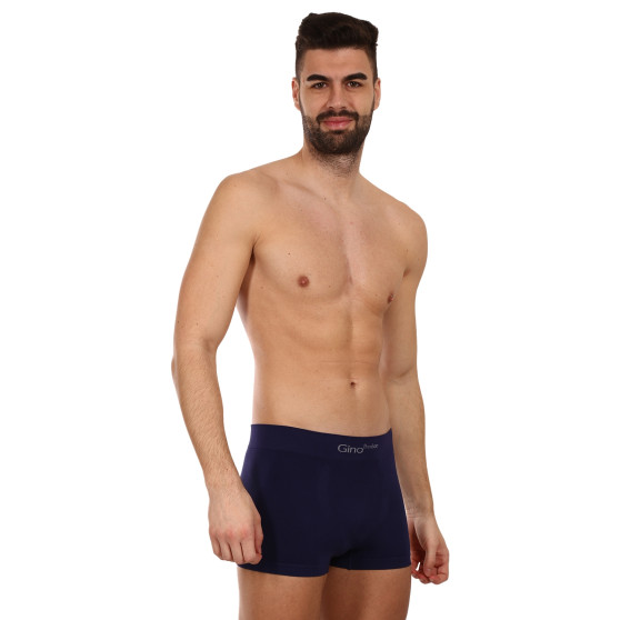 Herenboxershort Gino naadloos bamboe blauw (53004)