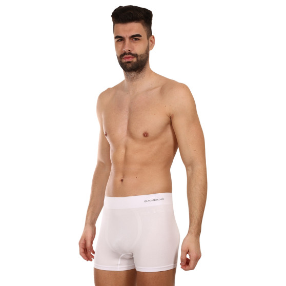 Herenboxershort Gino naadloos bamboe wit (54005)