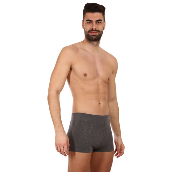 Herenboxershort Gino naadloos bamboe grijs (53005)