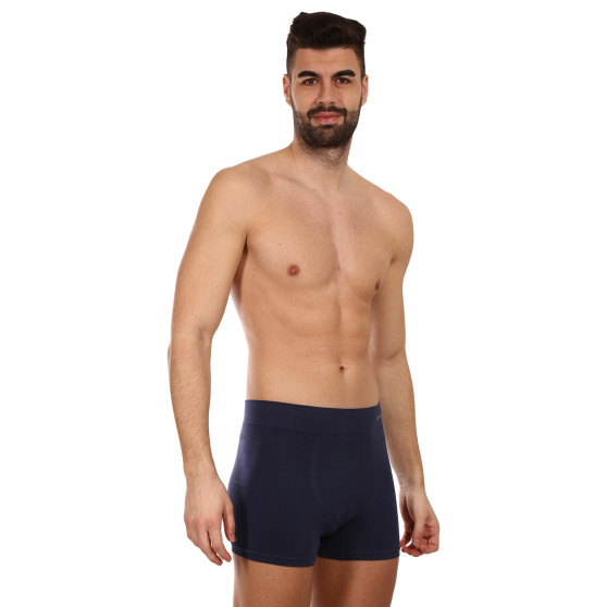 Herenboxershort Gino naadloos bamboe blauw (54005)